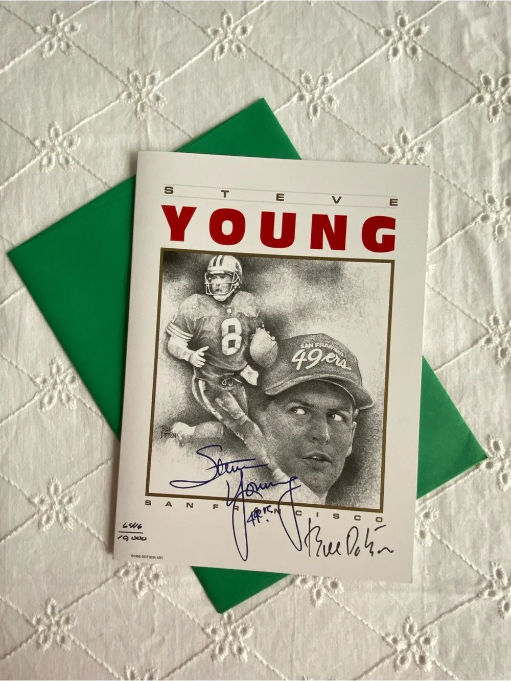 NFL Collectible Greeting Cards ** Signature are not real; all printed on cards**